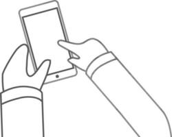 vlak illustratie van een smartphone. vector