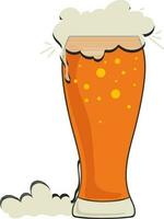 geïsoleerd oranje bier glas. vector