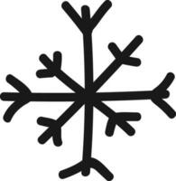 geïsoleerd sneeuwvlok icoon in zwart kleur. vector