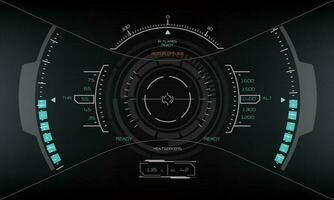 hud sci-fi koppel scherm blauw grijs visie ontwerp virtueel realiteit futuristische technologie Scherm vector