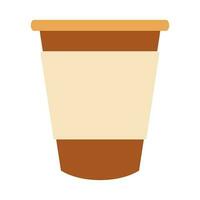 koffie illustratie geïsoleerd Aan wit achtergrondgeluid. een kop van koffie, bevroren koffie, heet koffie, vlak karton illustratie. energiek drank brouwen cafe of bar en restaurant. vector