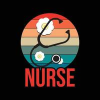 verpleegster t-shirt ontwerp - vector grafisch, typografisch poster, vintage, label, insigne, logo, icoon of t-shirt