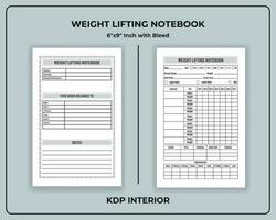 gewicht hijs- log boek sjabloon vector