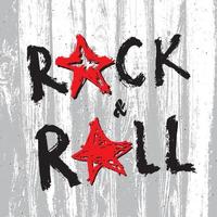 muziek rock and roll hand getrokken belettering, vectorillustratie. vector