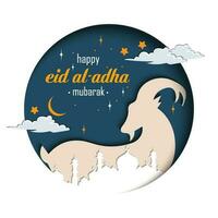 eid adha mubarak groet Islamitisch illustratie achtergrond vector ontwerp