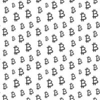 bitcoin teken pictogram borstel belettering naadloze patroon, grunge kalligrafische symbolen achtergrond, vectorillustratie vector