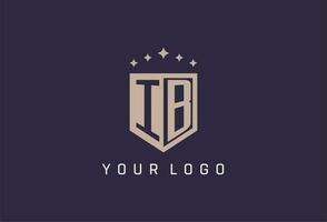 ib eerste schild logo icoon meetkundig stijl ontwerp vector