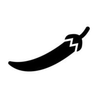 Chili peper vector glyph icoon voor persoonlijk en reclame gebruiken.