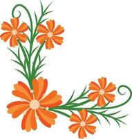 oranje bloemen icoon. fabriek bloemen tuin en natuur thema. geïsoleerd ontwerp. vector illustratie