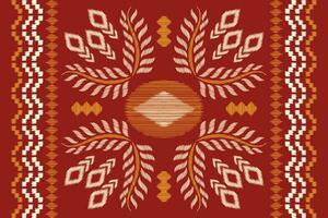 etnisch ikat kleding stof patroon meetkundig stijl.afrikaans ikat borduurwerk etnisch oosters patroon motieven rood achtergrond. abstract,vector,illustratie.textuur,kleding,kras,decoratie,tapijt,zijde. vector