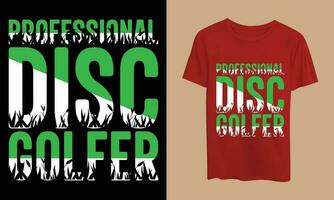 professioneel schijf golfspeler t-shirt vector