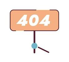 Holding 404 fout teken vector leeg staat illustratie. bewerkbare bladzijde niet gevonden voor ux, ui ontwerp. reparatie werk. plaats fout geïsoleerd vlak tekenfilm voorwerp Aan wit. fout flash bericht voor website, app
