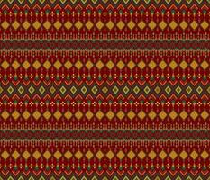 borduurwerk Indisch aztec kleding stof patroon in Kerstmis thema vector