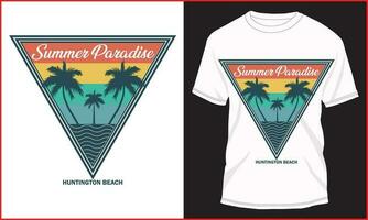 zomer paradijs t-shirt ontwerp vector illustratie