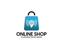 modern online winkel logo ontwerpen sjabloon vector