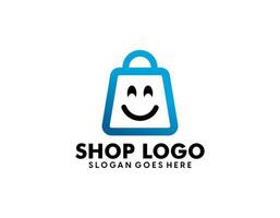 e handel logo ontwerp vector. online winkel logo ontwerp idee vector