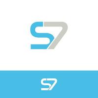 s7 vector logo ontwerp. symbool s en 7 logo. s7 icoon.