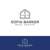 Sofia blaffer echt landgoed vector logo ontwerp. huis en sb initialen logo. brieven s en b logo sjabloon.