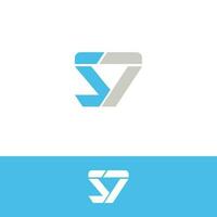 s7 vector logo ontwerp. symbool s en 7 logo. s7 icoon.