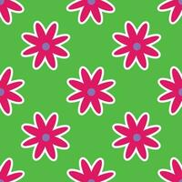 y2k bloemen patroon. grappig funky retro bloemen achtergrond vector