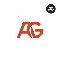 brief ag monogram logo ontwerp vector