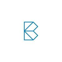 boxy brieven bk kb monogram logo ontwerp vector