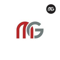 brief mg monogram logo ontwerp vector