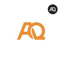 brief aq monogram logo ontwerp vector