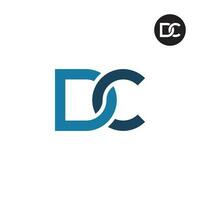 brief dc monogram logo ontwerp vector