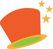 illustratie van oranje magie hoed. vector