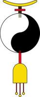 yin en yang stijl van Chinese icoon voor decoratie. vector