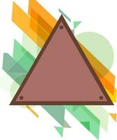 driehoek en abstract versierd achtergrond. vector