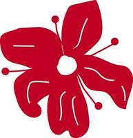 creatief bloem ontwerp in rood kleur. vector