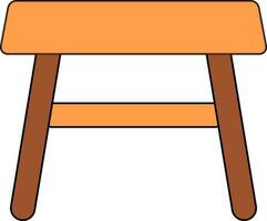 kleur stijl van stoel icoon gemaakt met hout. vector