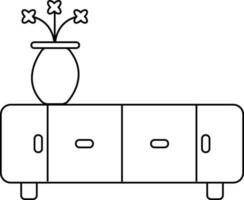 tafel bloem icoon voor decoreren concept in hartinfarct. vector