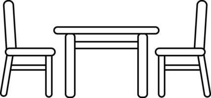 dining tafel icoon met stoel in beroerte stijl. vector