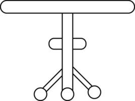 tafel icoon voor huishouden in beroerte stijl. vector