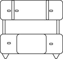 keuken tafel icoon gemaakt voor Koken concept in hartinfarct. vector