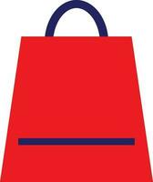 blauw en rood boodschappen doen tas. vector