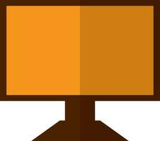 oranje en bruin computer in vlak stijl. vector