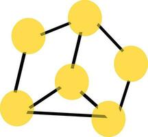 geel netwerken verbinding Aan wit achtergrond. vector