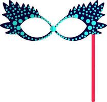 carnaval masker icoon in voor de helft schaduw voor luxe concept. vector