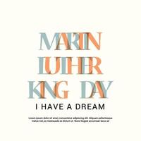 vectorillustratie van een achtergrond voor de dag van martin luther king vector