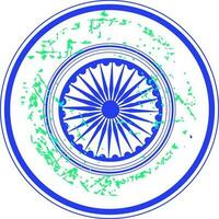 kleurrijk Ashok chakra in ronde vorm geven aan. vector