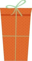 vlak illustratie van een geschenk doos met lintje. vector