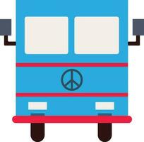 icoon van bus met vrede teken. vector