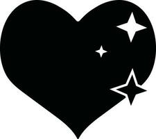 icoon van hart met sterren. vector