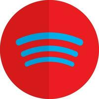 rood en blauw spotify logo. vector