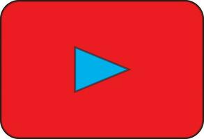 rood en blauw geïsoleerd youtube logo. vector