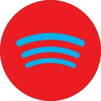 rood en blauw spotify logo. vector